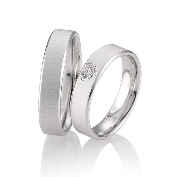 Gifteringer i hvitt gull 14 kt, 5 mm. LOOP - 4830023